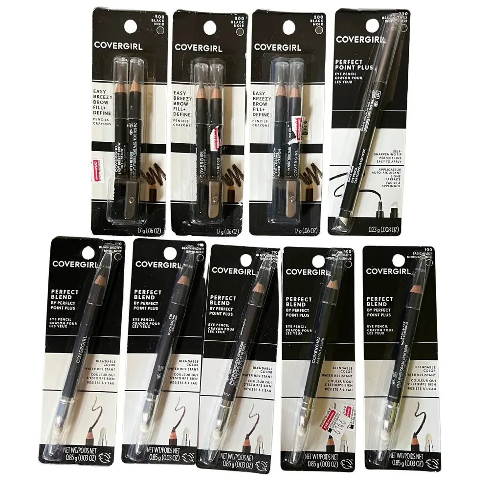 Lot 9 Covergirl Perfect Blend Eyeliner/Brow Pencil Black/Brown